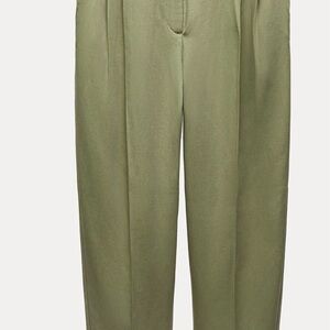Zara Women's straight cut khaki pants with a cuff
